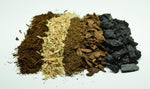 Load image into Gallery viewer, Close up of Atlanta Botanical Gardens Terrarium Soil Ingredients; tree fern fiber, sphagnum moss, sphagnum peat moss, bark chips, charcoal.

