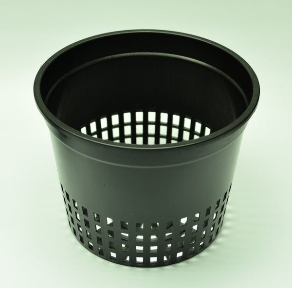 Netball Pot Round Black Plastic Net Pot | Divide and Culture
