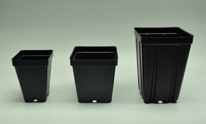 large square black plastic plant pots Square Black Plastic Pots