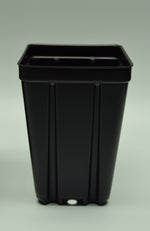 Load image into Gallery viewer, Close up of 3.5&quot; Deep Square Black Plasic Pot.
