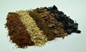 Tropical Terrarium Soil Mix broken down into 5 ingredients.